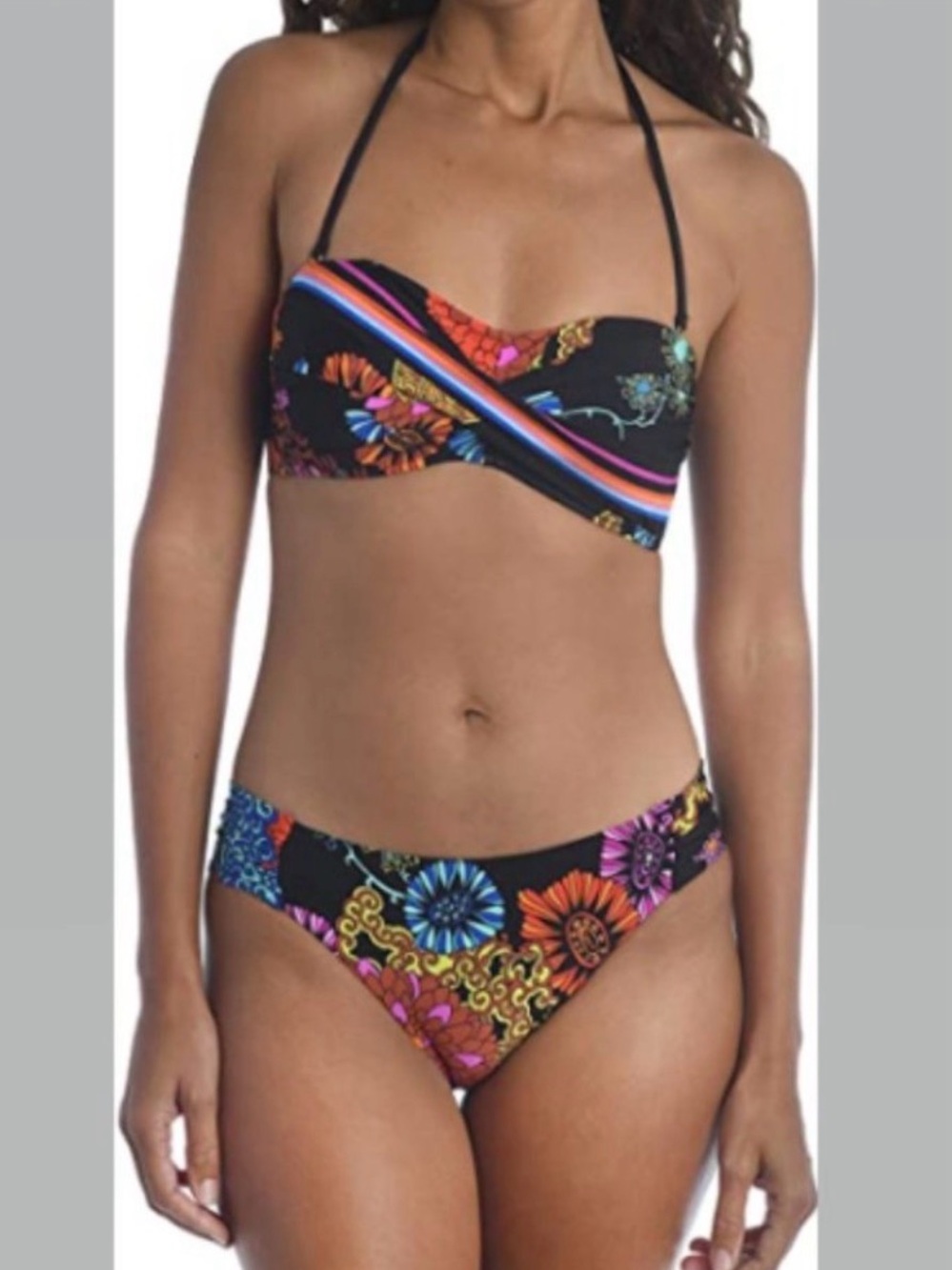 Trina Turk 3piece Electric Reef Swimwear Bundle w/bikini & tankini tops & bottom - Picture 3 of 9